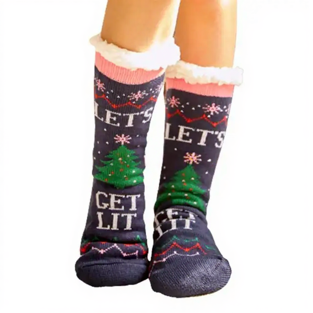 Holiday Plush Comfort Socks