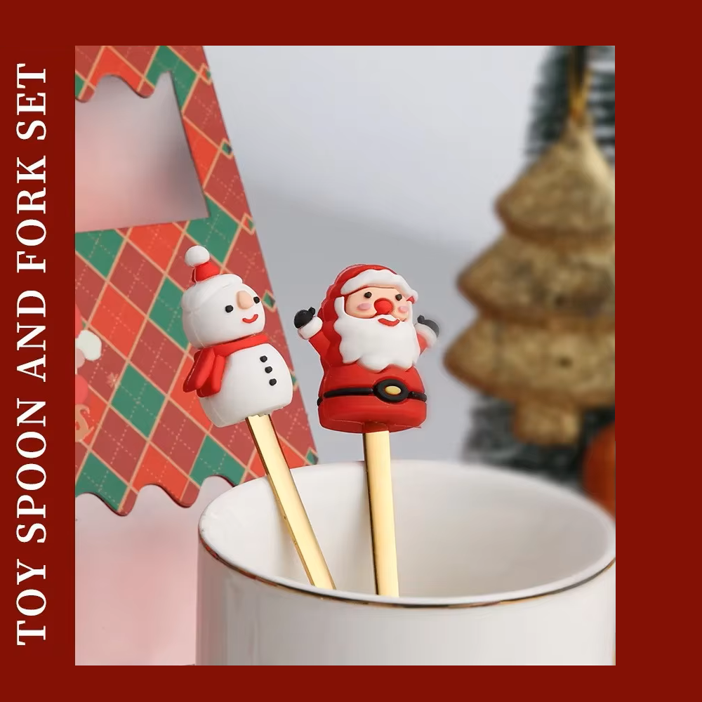 Golden Joy™ Christmas Spoon & Fork Set