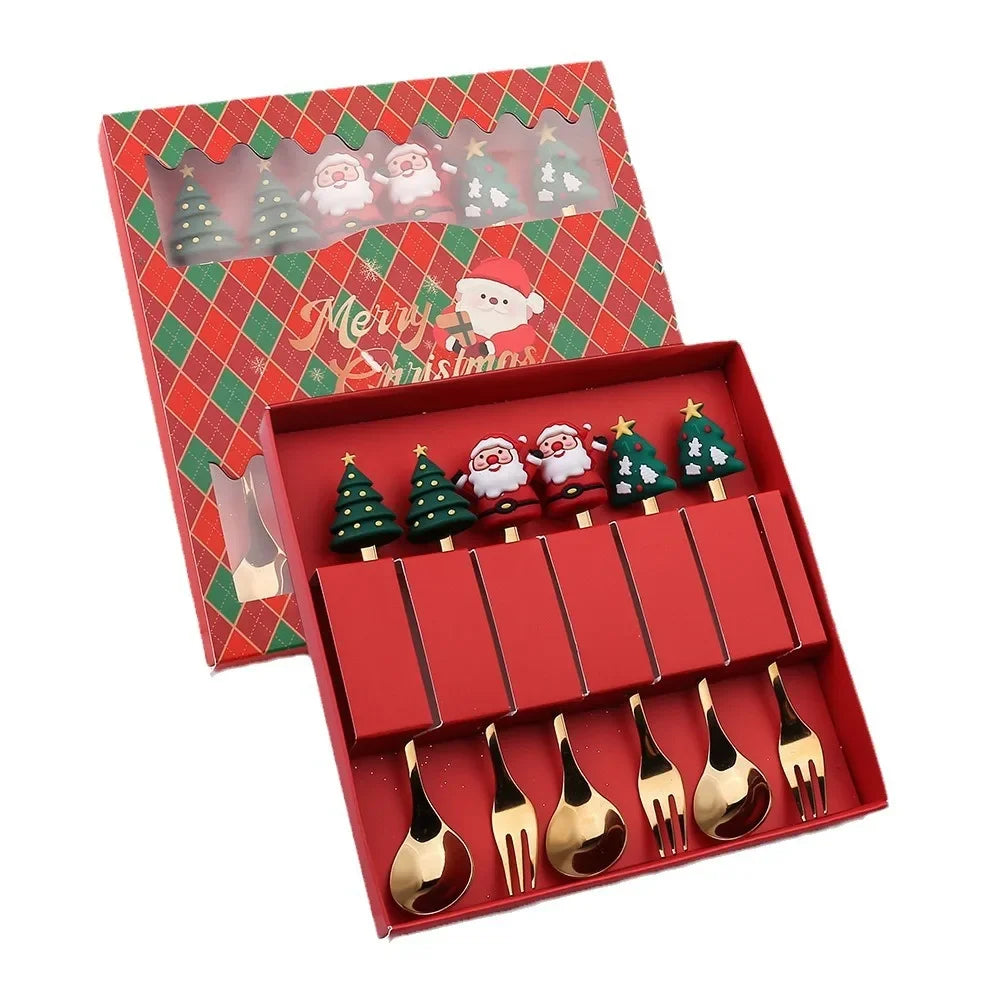 Golden Joy™ Christmas Spoon & Fork Set