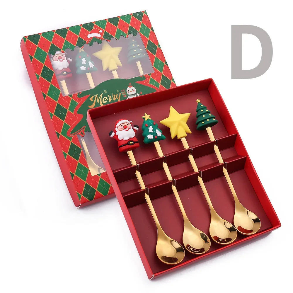 Golden Joy™ Christmas Spoon & Fork Set