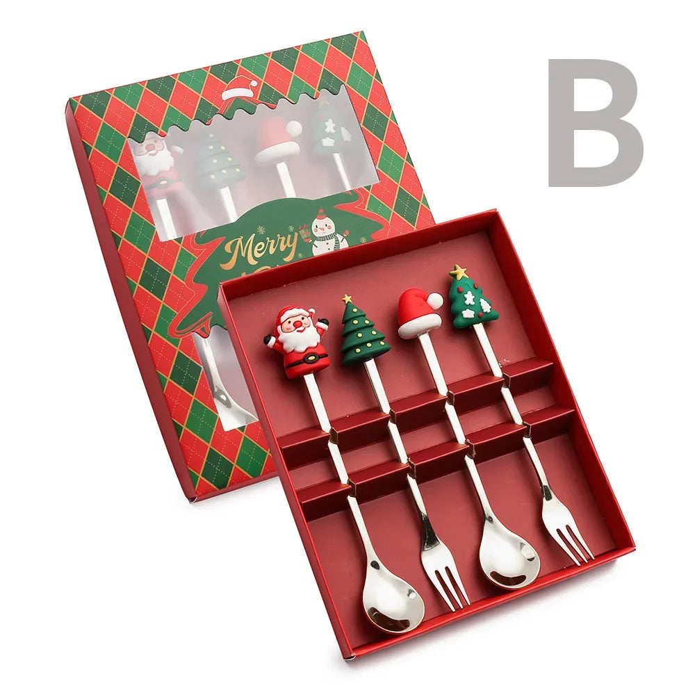 Golden Joy™ Christmas Spoon & Fork Set