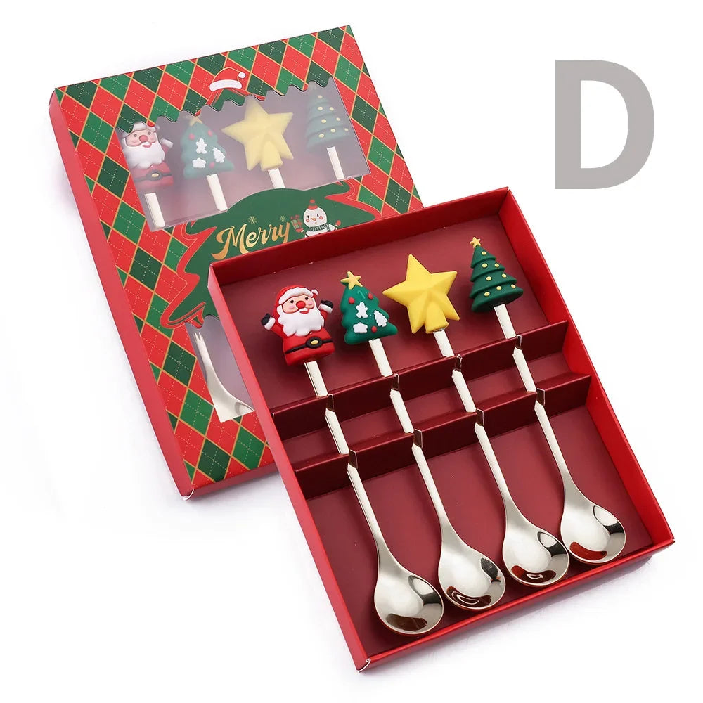 Golden Joy™ Christmas Spoon & Fork Set